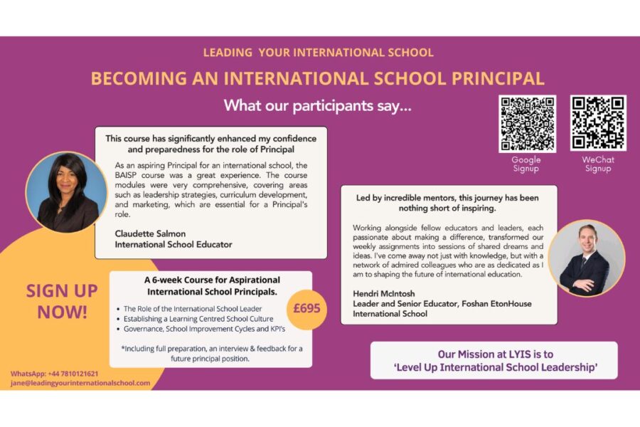 LYIS: Becoming an International School Principal